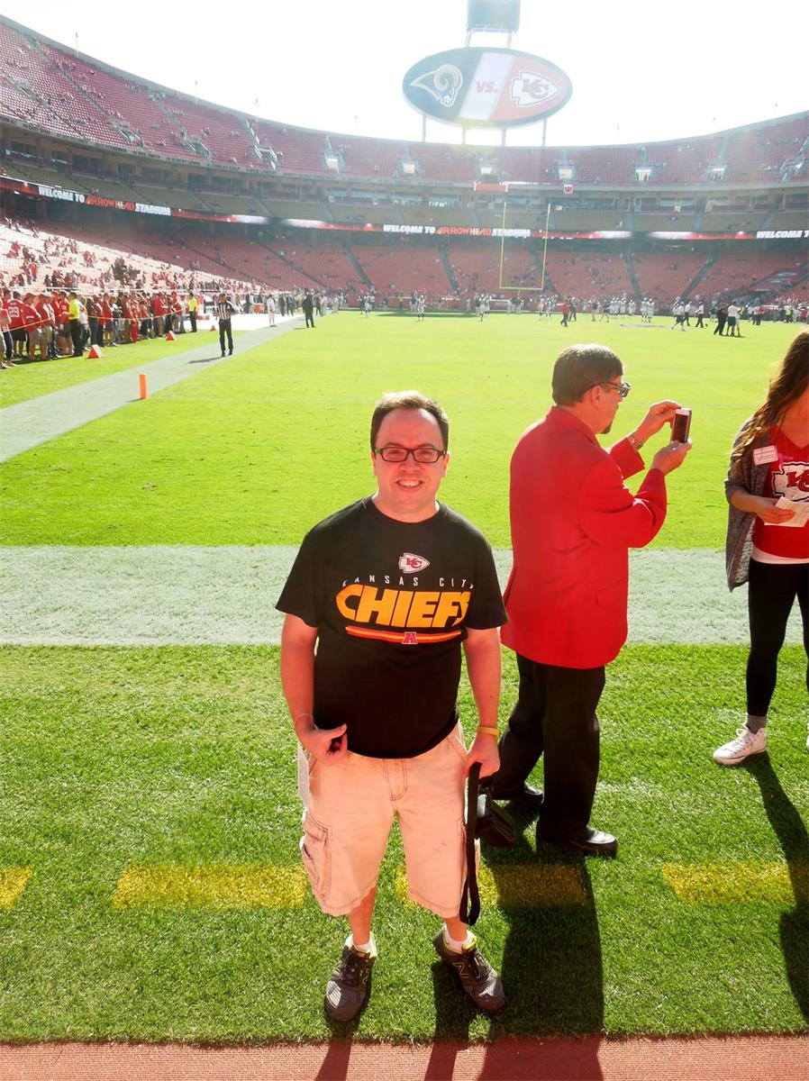 Gabe Smith, CCXP, at Arrowhead Stadium in Kansas City, MO